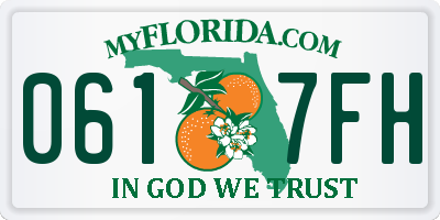 FL license plate 0617FH