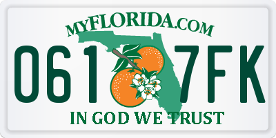 FL license plate 0617FK