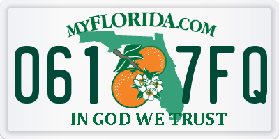 FL license plate 0617FQ