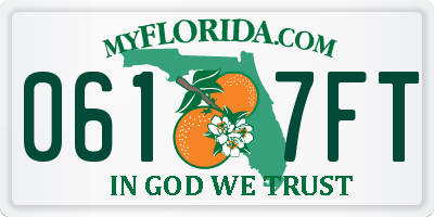 FL license plate 0617FT