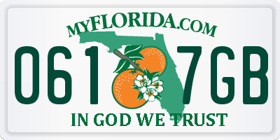 FL license plate 0617GB