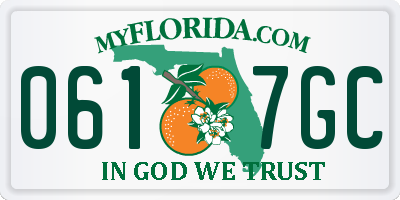 FL license plate 0617GC
