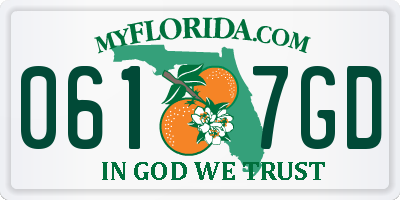 FL license plate 0617GD
