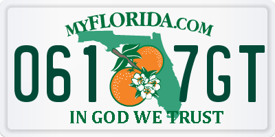 FL license plate 0617GT