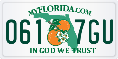 FL license plate 0617GU
