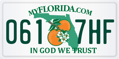 FL license plate 0617HF
