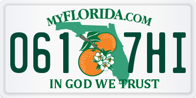 FL license plate 0617HI