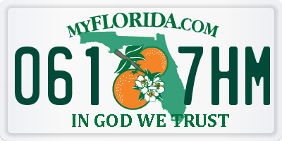 FL license plate 0617HM