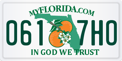 FL license plate 0617HO