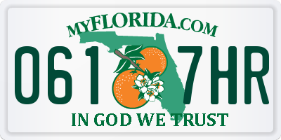 FL license plate 0617HR