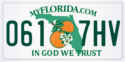 FL license plate 0617HV