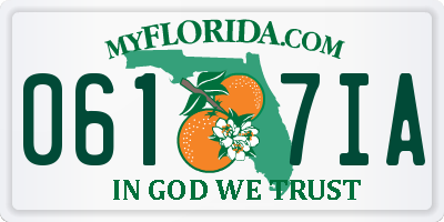 FL license plate 0617IA