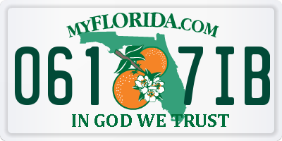 FL license plate 0617IB