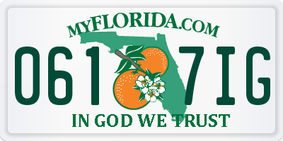 FL license plate 0617IG