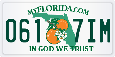 FL license plate 0617IM