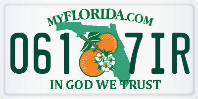 FL license plate 0617IR