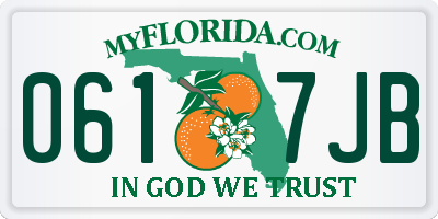 FL license plate 0617JB