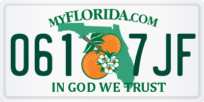 FL license plate 0617JF