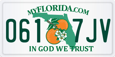 FL license plate 0617JV