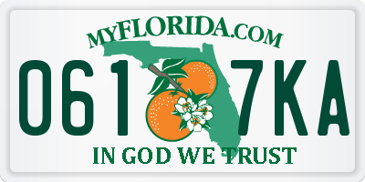 FL license plate 0617KA