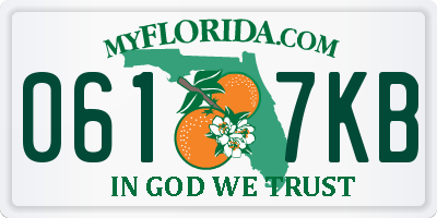FL license plate 0617KB