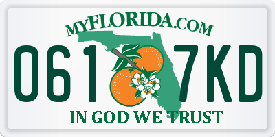 FL license plate 0617KD