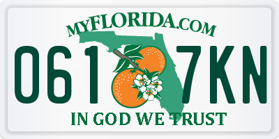 FL license plate 0617KN