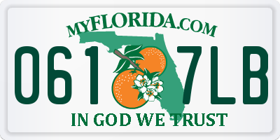FL license plate 0617LB