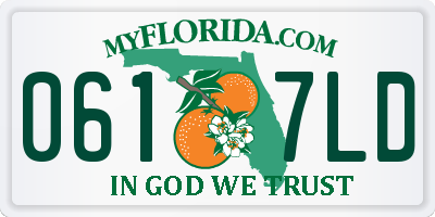 FL license plate 0617LD