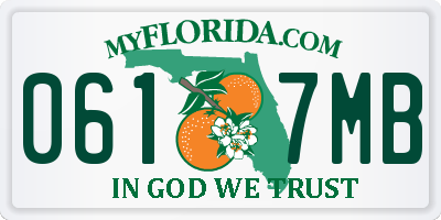 FL license plate 0617MB