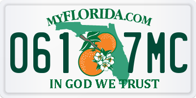 FL license plate 0617MC