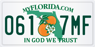 FL license plate 0617MF
