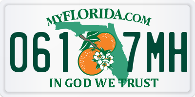 FL license plate 0617MH