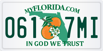 FL license plate 0617MI