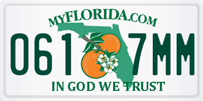 FL license plate 0617MM