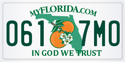FL license plate 0617MO