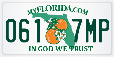 FL license plate 0617MP