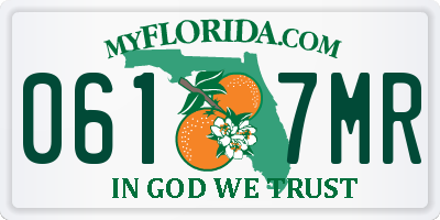 FL license plate 0617MR