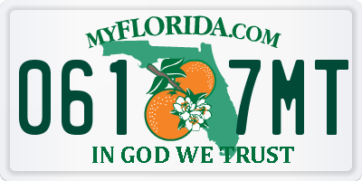 FL license plate 0617MT