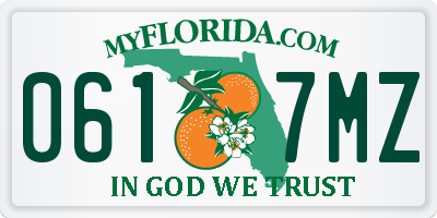 FL license plate 0617MZ