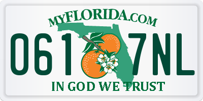 FL license plate 0617NL