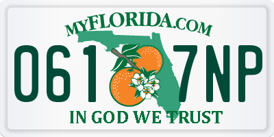 FL license plate 0617NP