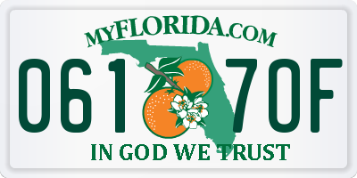 FL license plate 0617OF