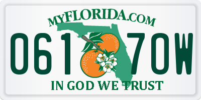 FL license plate 0617OW