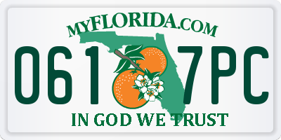 FL license plate 0617PC