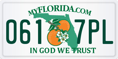 FL license plate 0617PL