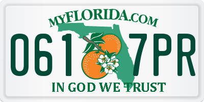 FL license plate 0617PR