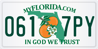 FL license plate 0617PY