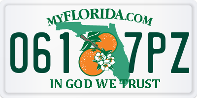 FL license plate 0617PZ