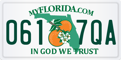 FL license plate 0617QA